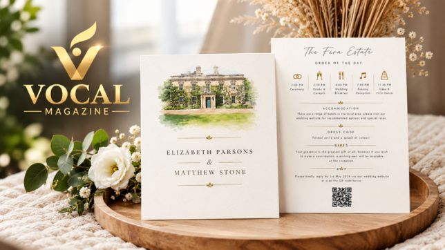 Beautiful invitations wedding invite with elegant floral design and personalized details for a special celebration