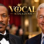 Eddie Murphy and Jamie Dimon highlighting the connection between Hollywood entertainment and Wall Street finance