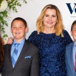 Kian William Jarrahy with his mother, actress Geena Davis