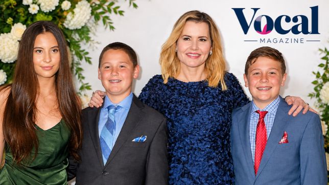 Kian William Jarrahy with his mother, actress Geena Davis