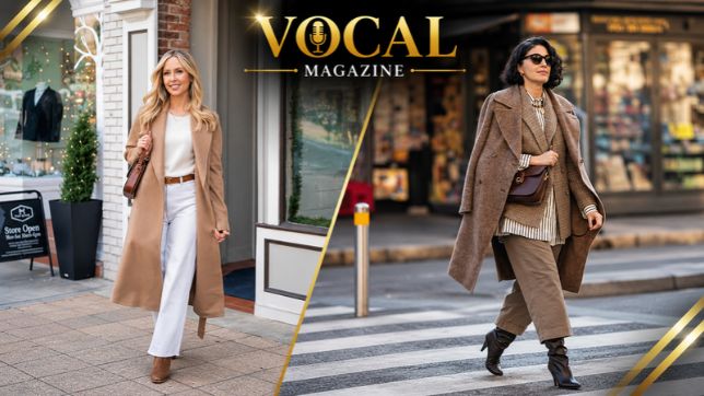 Stylish Winter Fashion outfit featuring a warm wool coat, cozy knitwear, scarf, jeans, and boots