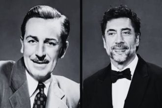 Walt Disney and Javier Bardem in Disney movies, including Pirates of the Caribbean and The Little Mermaid