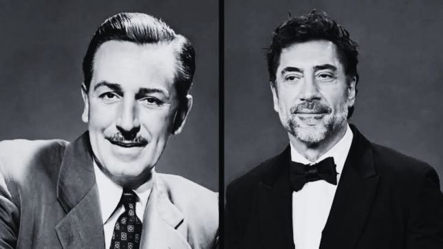 Walt Disney and Javier Bardem in Disney movies, including Pirates of the Caribbean and The Little Mermaid